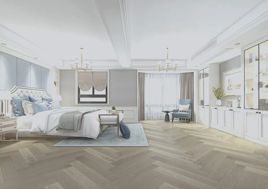 Smoke Grey Herringbone 人字拼地板 flooring, photo 2